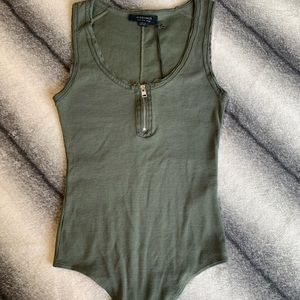 All Saints Olive Green Bodysuit